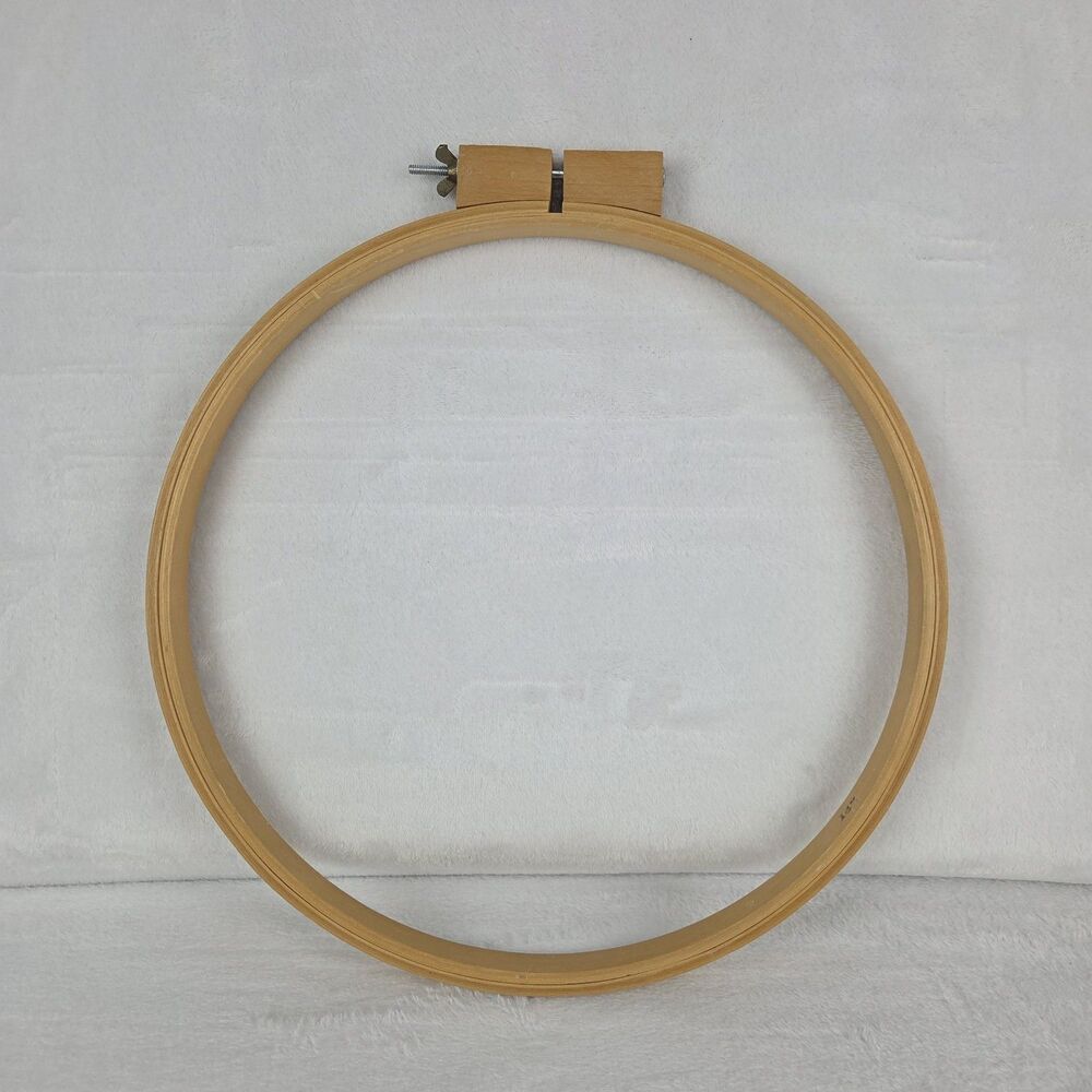 Vintage 14" Wooden Embroidery Hoop w/ Wing Nut‎ Adjust – Sewing & Craft Frame